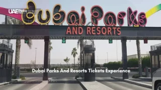 Entrance gate of Dubai Parks and Resorts