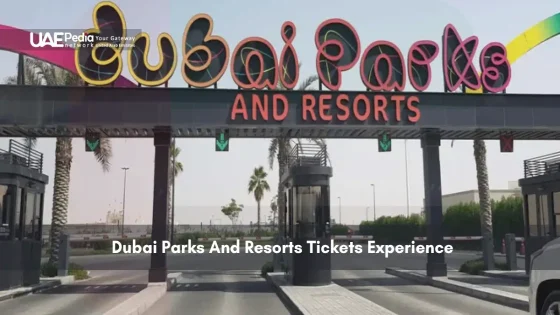 Entrance gate of Dubai Parks and Resorts