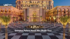 Front view of the luxurious Emirates Palace Hotel