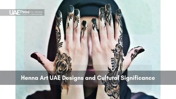 Woman showing intricate henna designs on both hands