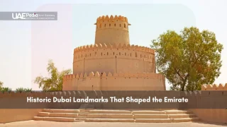 Iconic round fort structure with defensive walls in Dubai