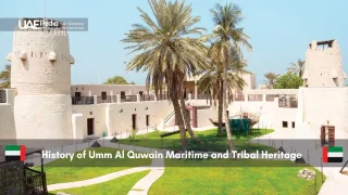 Multiple UAE flags flying on golden flagpoles
