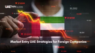 Digital graph showing market trends and the UAE flag.