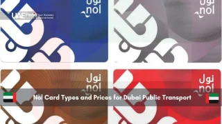 Various types of Nol cards for Dubai transport