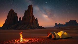 Overnight Desert Camping in UAE Desert