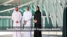 UAE professionals in formal attire showcasing positive work culture