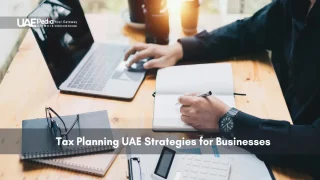 Business person working with laptop and documents for tax planning.