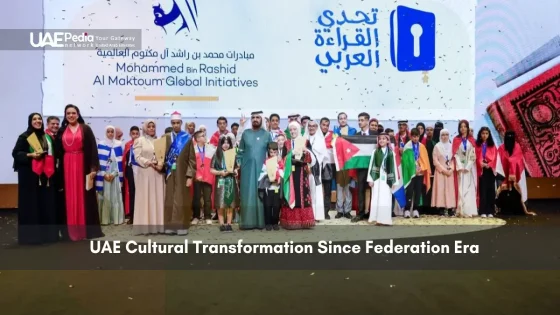 Group of people at a cultural event in UAE