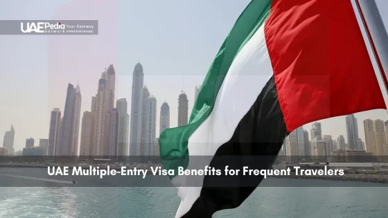 UAE flag waving with Dubai Marina skyscrapers in the background