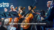Musicians performing at a UAE orchestral event