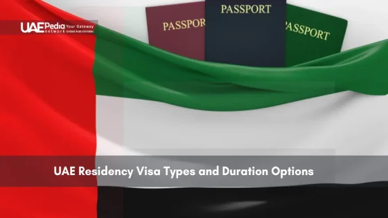 Multiple passports with UAE flag reflecting visa duration types