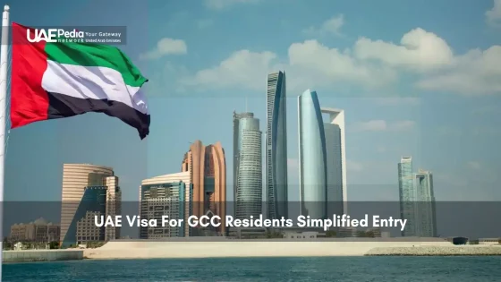 UAE visa simplified for GCC residents with Abu Dhabi skyline background