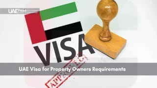 UAE visa approval stamp and flag with wooden stamp on a desk
