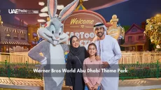 Family with Bugs Bunny at Warner Bros World Abu Dhabi