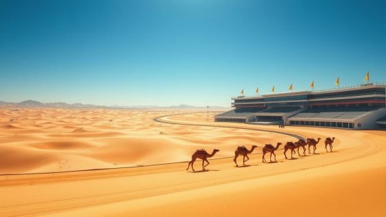 dubai camel racing track al marmoom