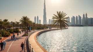 dubai water canal boardwalk path
