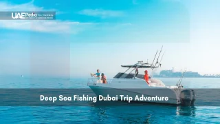 People fishing from a boat on a Dubai sea trip