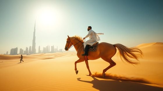 dubai desert horse riding experience