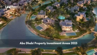 Modern Abu Dhabi residential area with waterfront villas