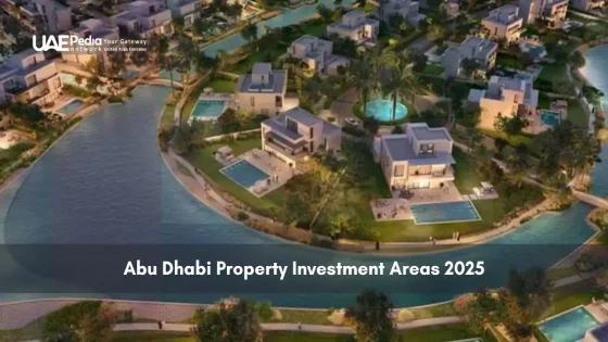 Modern Abu Dhabi residential area with waterfront villas