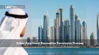 Man in traditional attire viewing Dubai Marina skyscrapers across the water