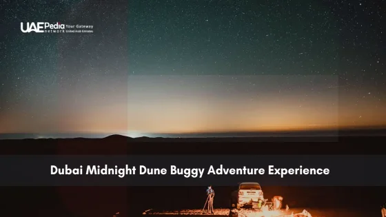 Nighttime desert dune buggy adventure under starry sky