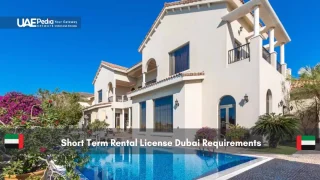 Luxury villa with pool in Dubai under clear blue sky