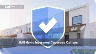 Modern UAE villa with shield icon representing home insurance coverage