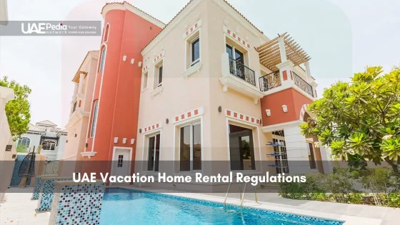 Luxury villa with pool representing UAE vacation rental homes