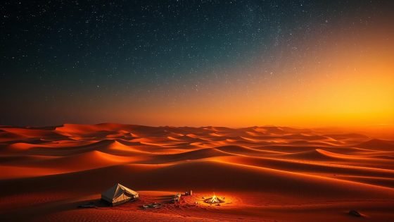 dubai desert safari camping stars