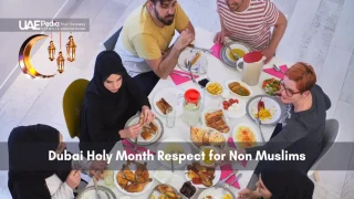 People of various backgrounds sharing Iftar in Dubai during Ramadan.