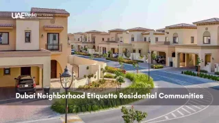 Neatly arranged villas in a Dubai residential area.